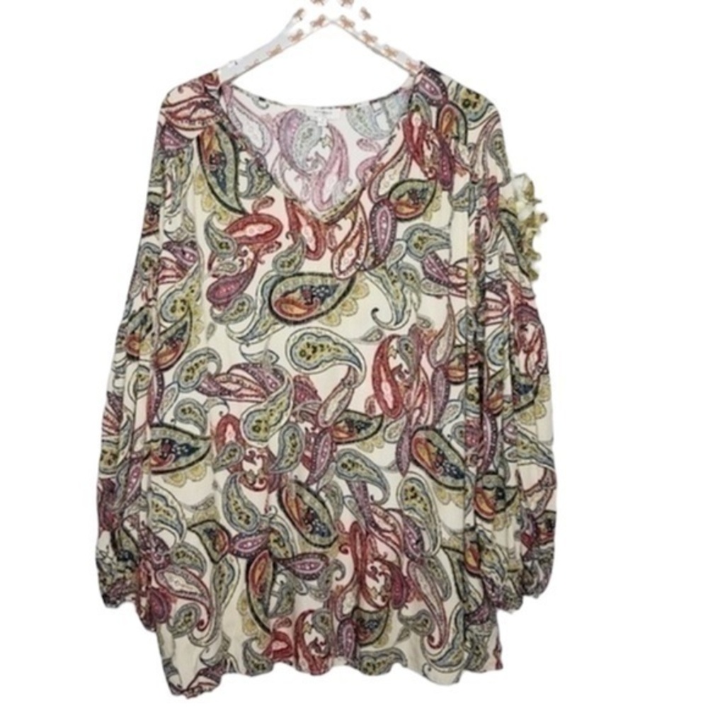 UMGEE long sleeve paisley tunic top